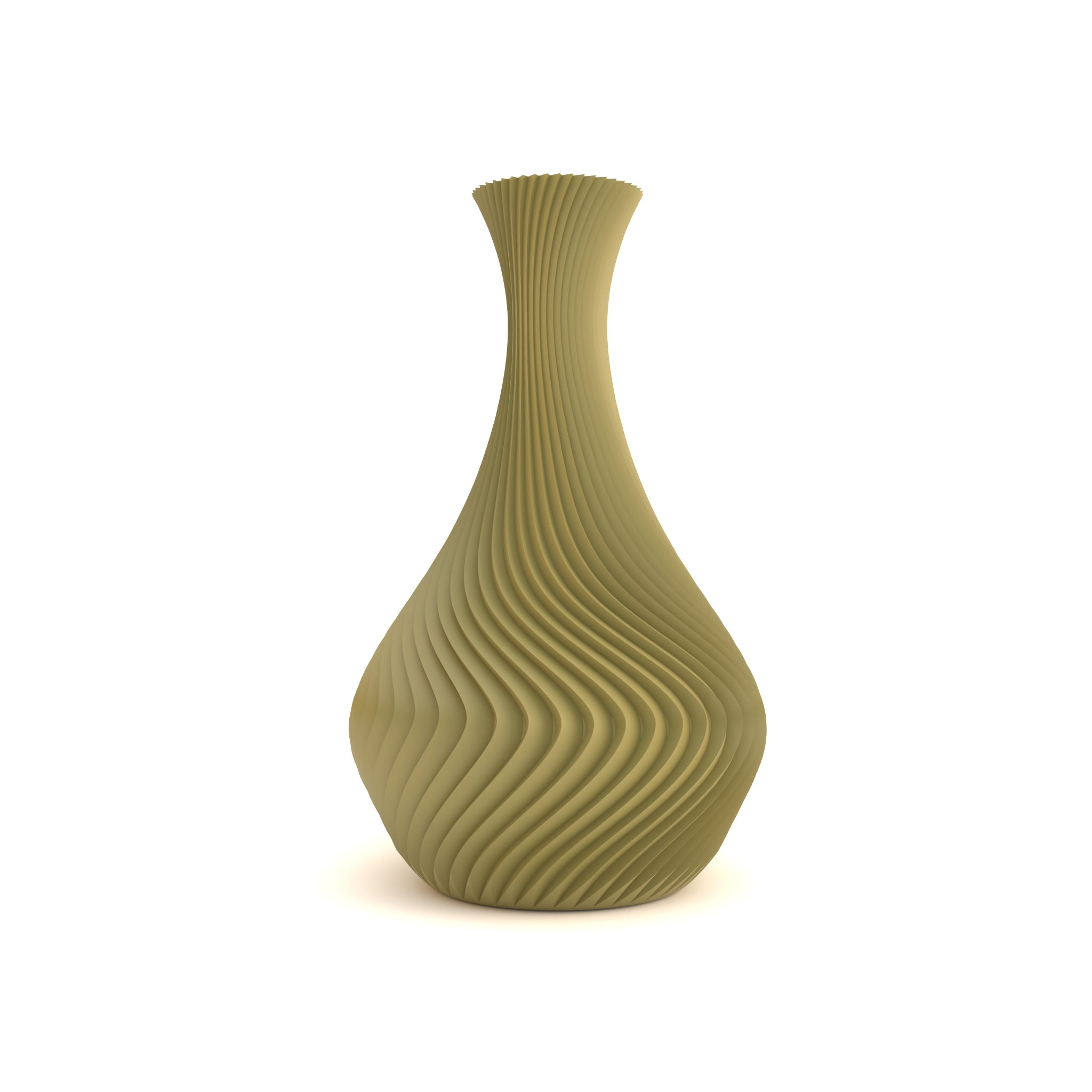 Bronze textured vase on a white background