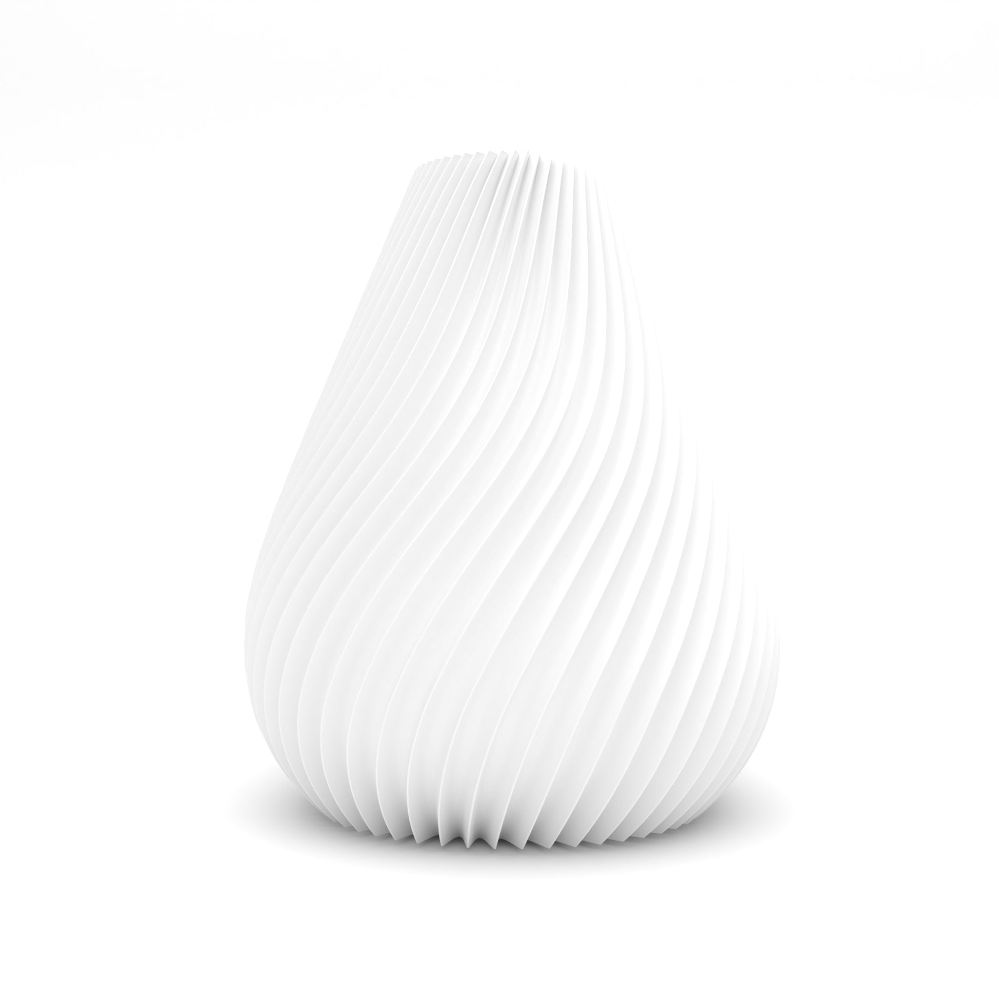 White textured vase on a white background