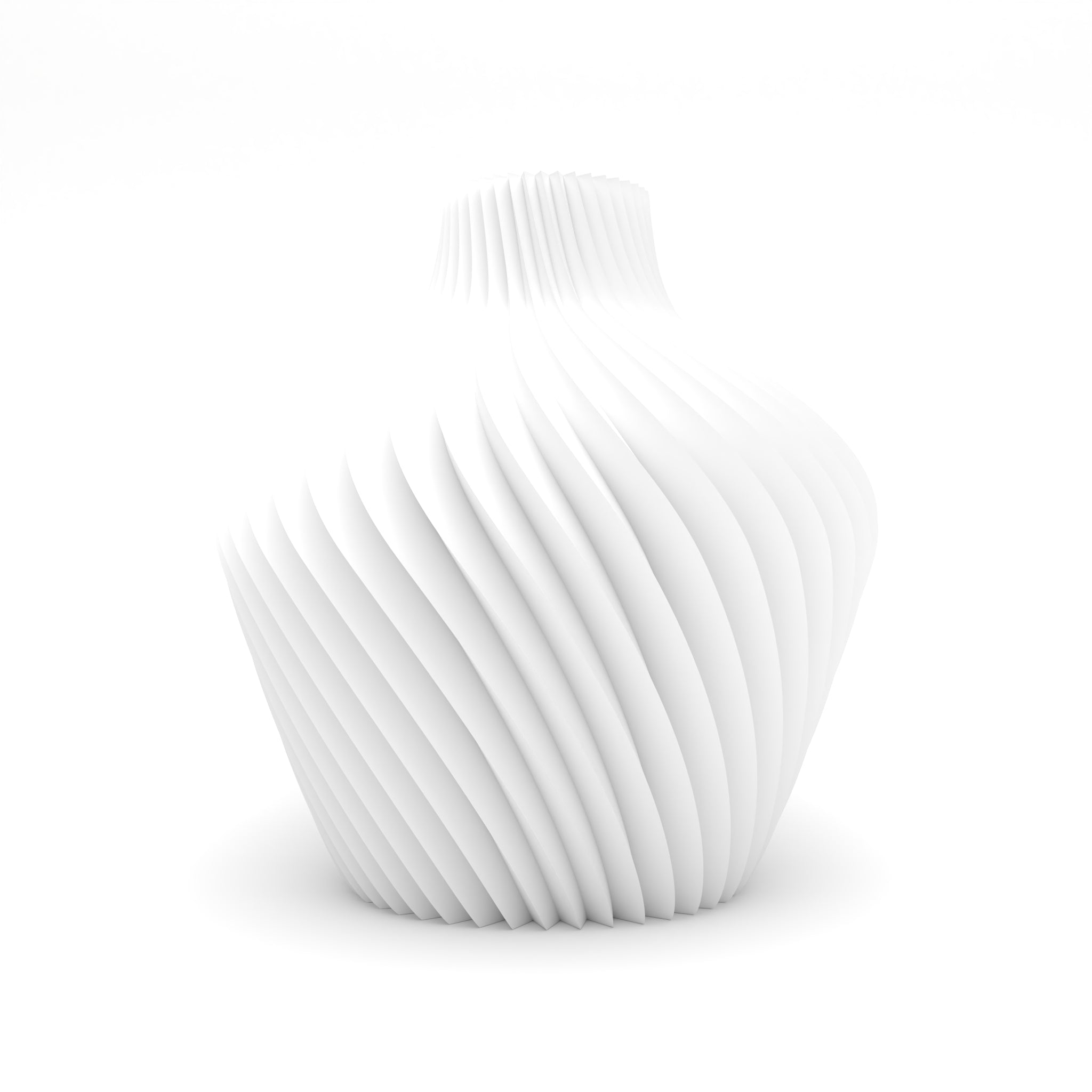 White textured vase on a white background